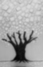 L'arbre blanc - 2018 - Pastel et fusain sur carton - 40 x 80 cm