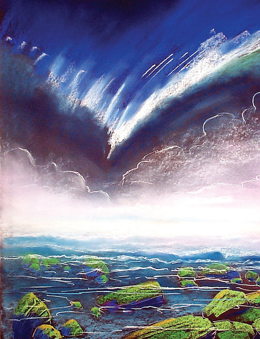 Vague aquaspatiale aux rochers - 2002