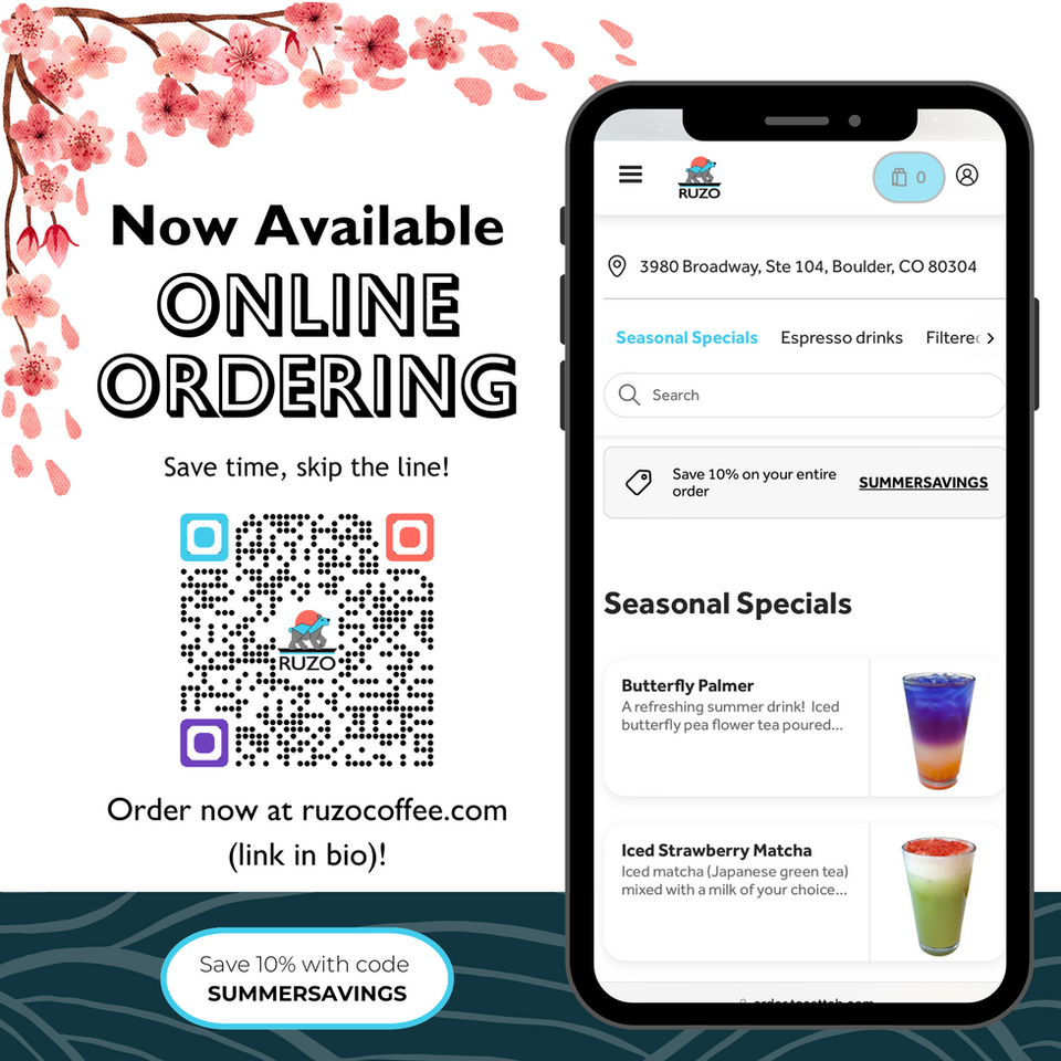 An instagram post announcing the new availability of online ordering.