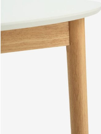 Miniaturebillede: Ovalt bord, hvid & natur / Oval table, white & natural