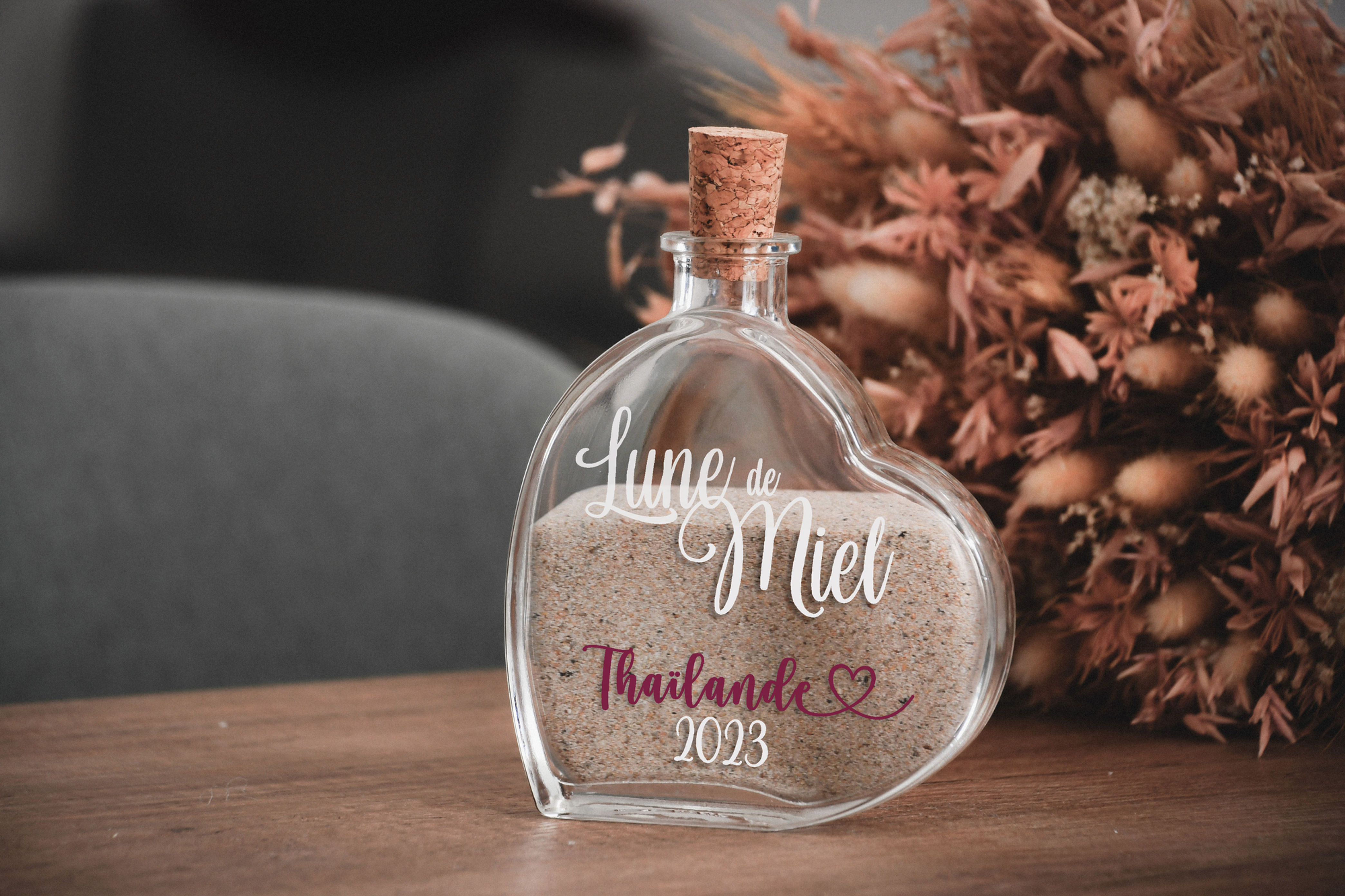 Bouteille souvenir Lune de Miel