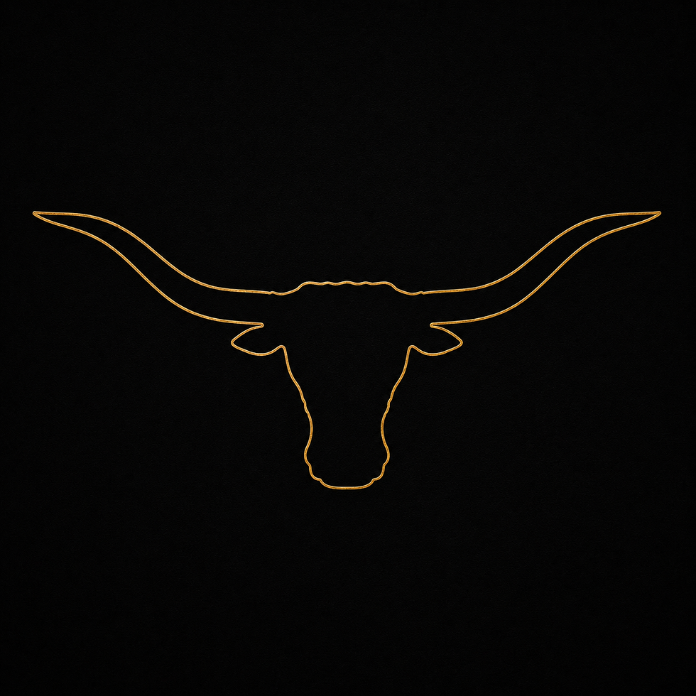 Gold longhorn outline logo for Commercial Interior Contractor DFW.