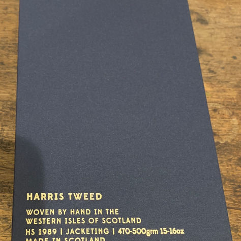 秋冬生地入荷しております!(ハリスツイード)