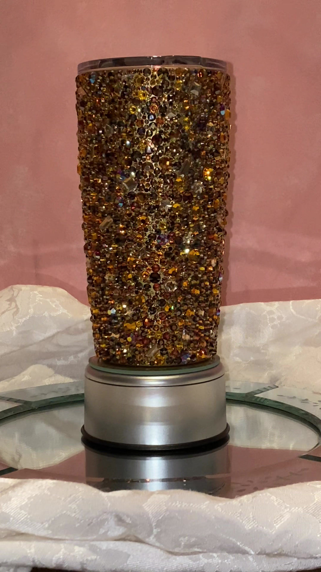 20oz Yeti Glass and Swarovski mixed Rhinestone Tumbler
