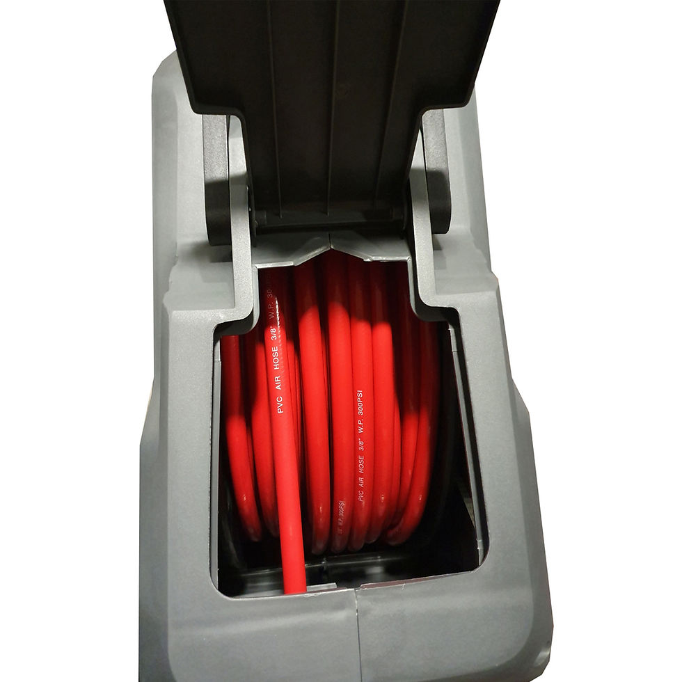 Miniature : Enrouleur tuyau d'aire  rétractable 300 psi JET MASTER 32 mètres