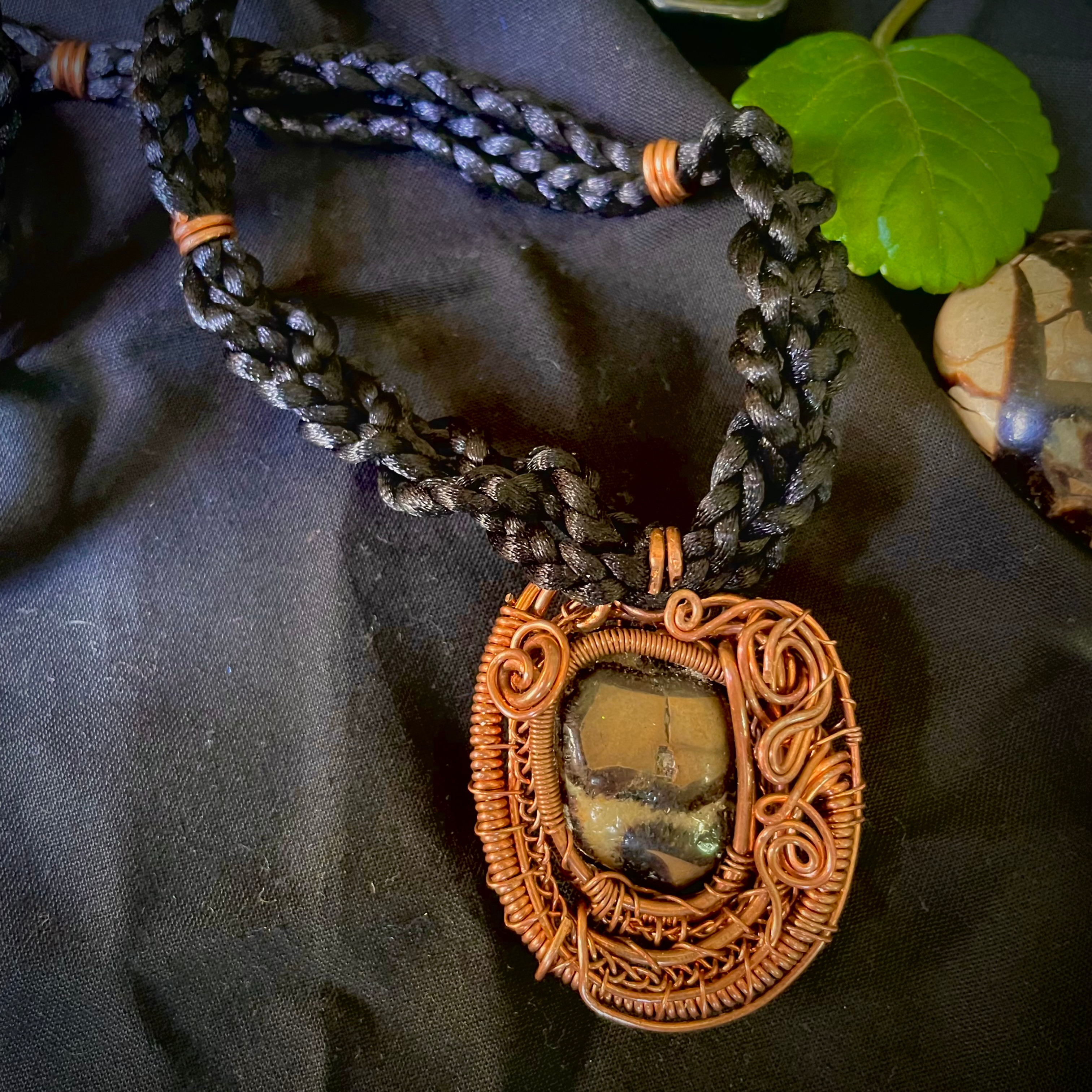 Septarian stone necklace