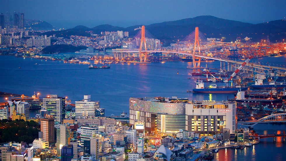 Panorámica de Busan de Noche