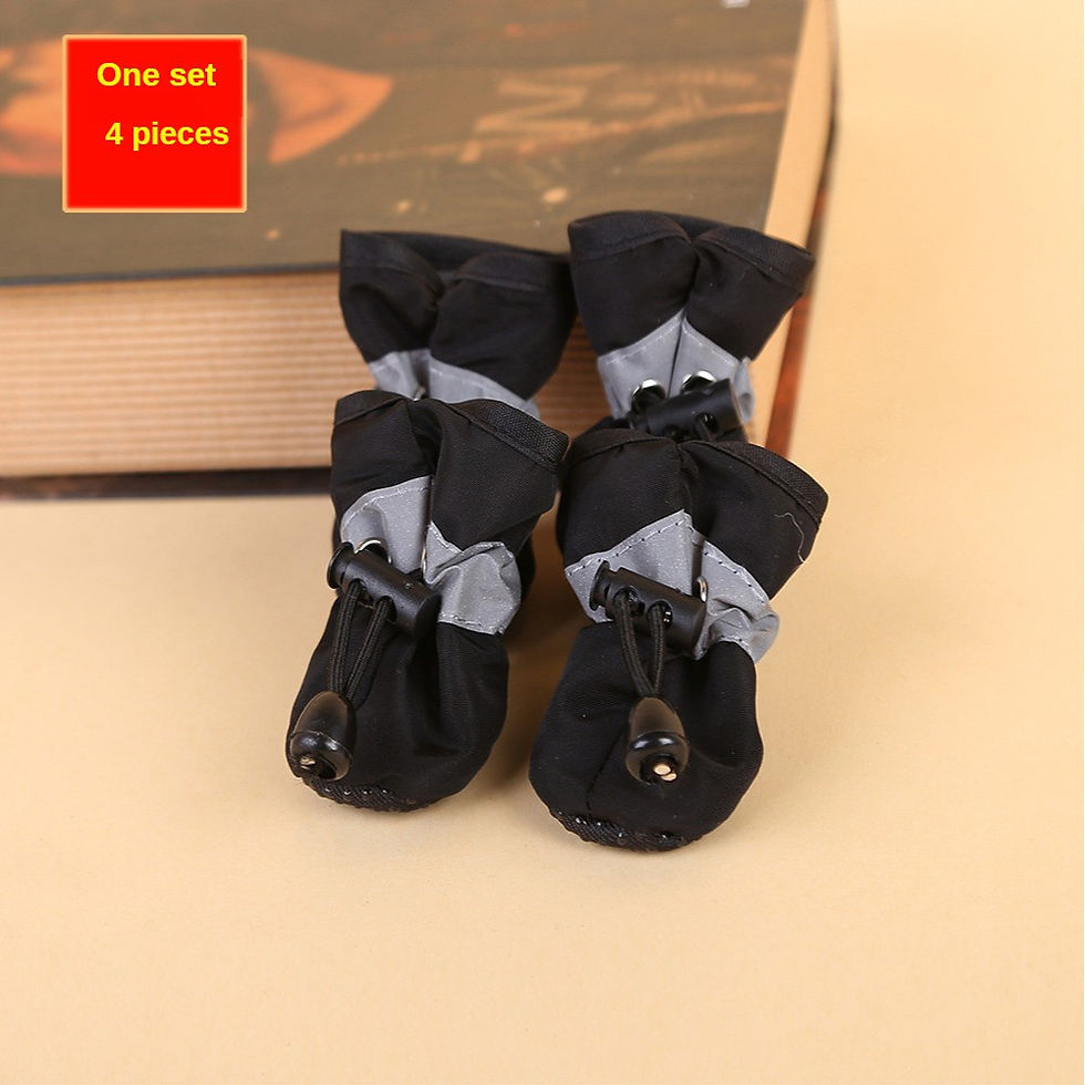 Thumbnail: 4pcs Water-Resistant Dog Shoes For Small Dogs - Protect Your Pet's Paws And Keep