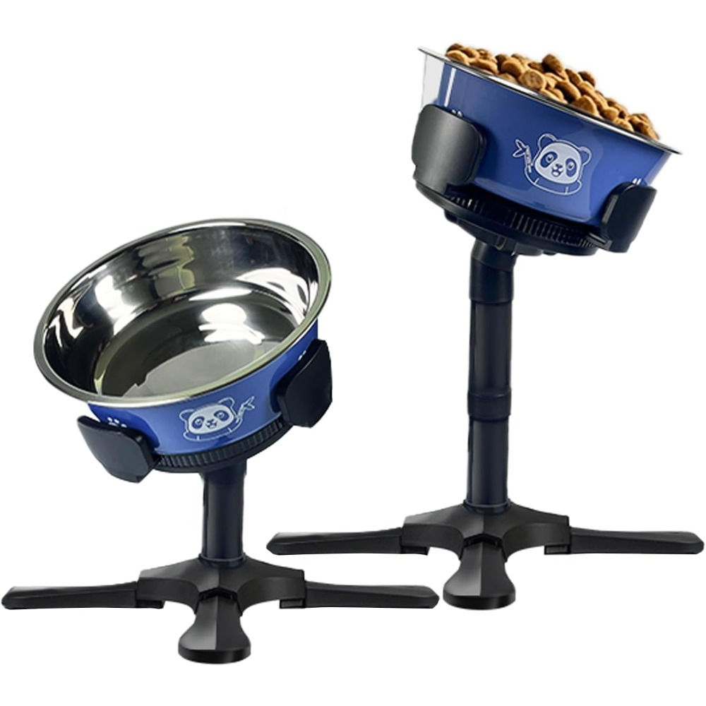 RaisedFeast™: Elevated Dog Feeder with Adjustable Height, Stainless Bowls