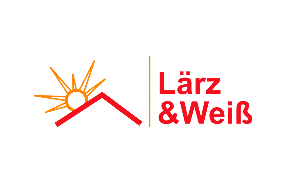 Altes Pflege-Logo mit Sonne und Dach – Beispiel für austauschbares Logo-Design mit Branchenklischee