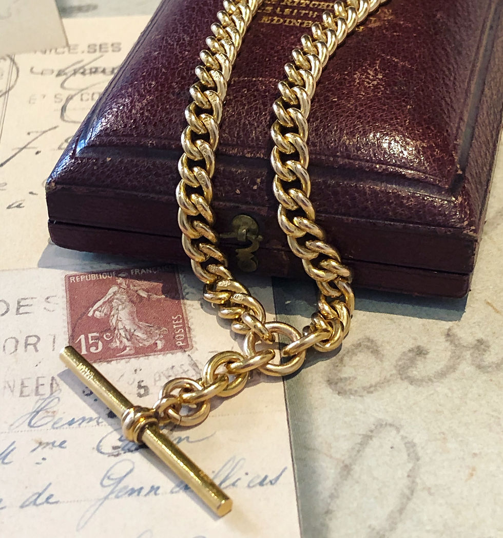 15ct gentlemen's watch chain necklace