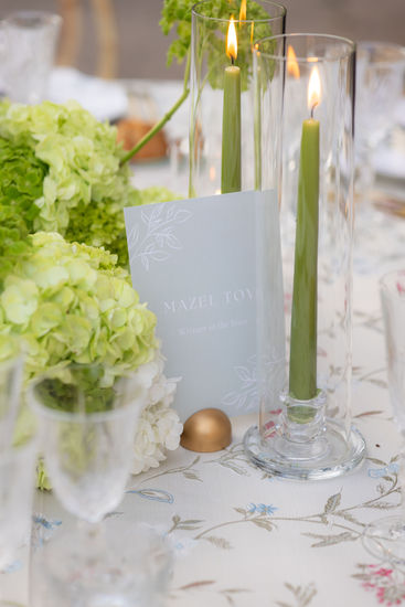 Wedding menu detail during Son Berga reception
