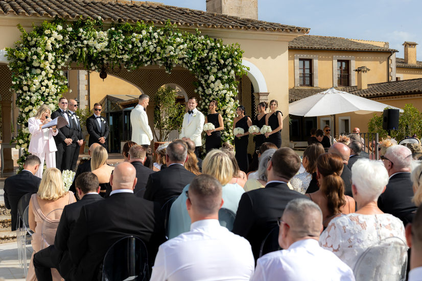 Outdoor wedding ceremony at Son Julia Country House Mallorca