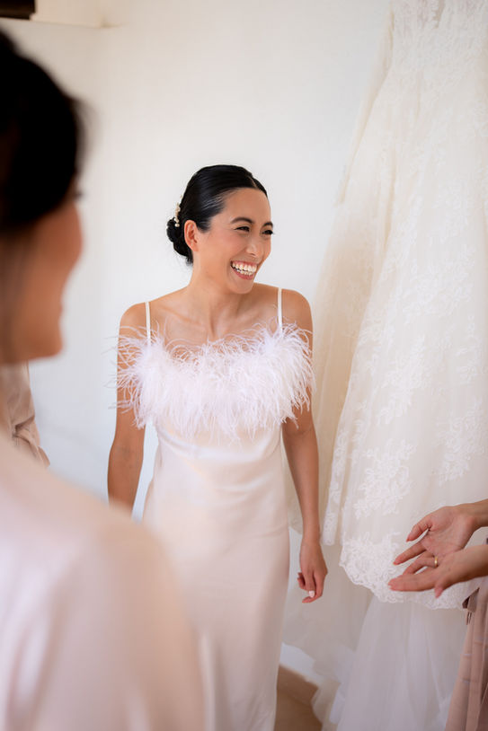 Bride smiling during preparation at Son Marroig Mallorca