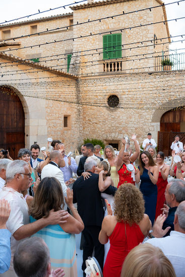 Guests dancing during Son Berga wedding celebration
