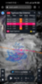 The last weather forecast received before loss of cell signal.