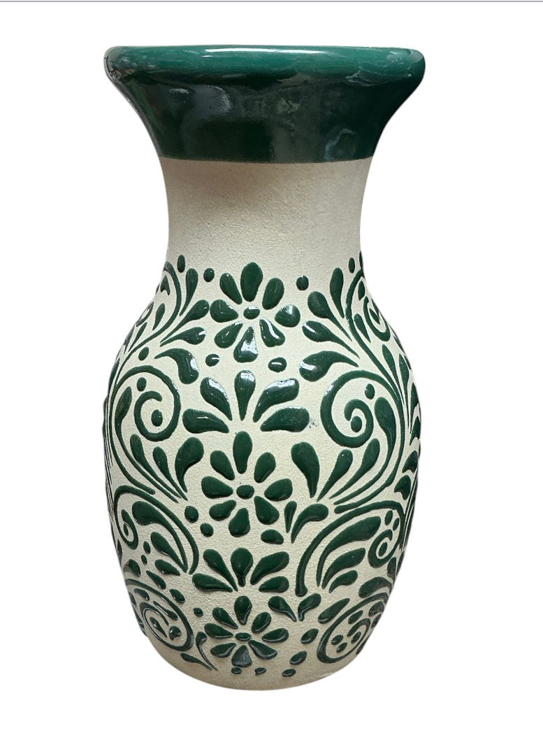 Thumbnail: Handmade Green Talavera Flower Vase