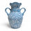 Thumbnail: Handmade Talavera Flower Vase with Wavy Rim | Baby blue & white 