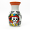 Thumbnail: Mexican Talavera Catrina Day Of The Dead Flower Vase | White & Orange Rim 