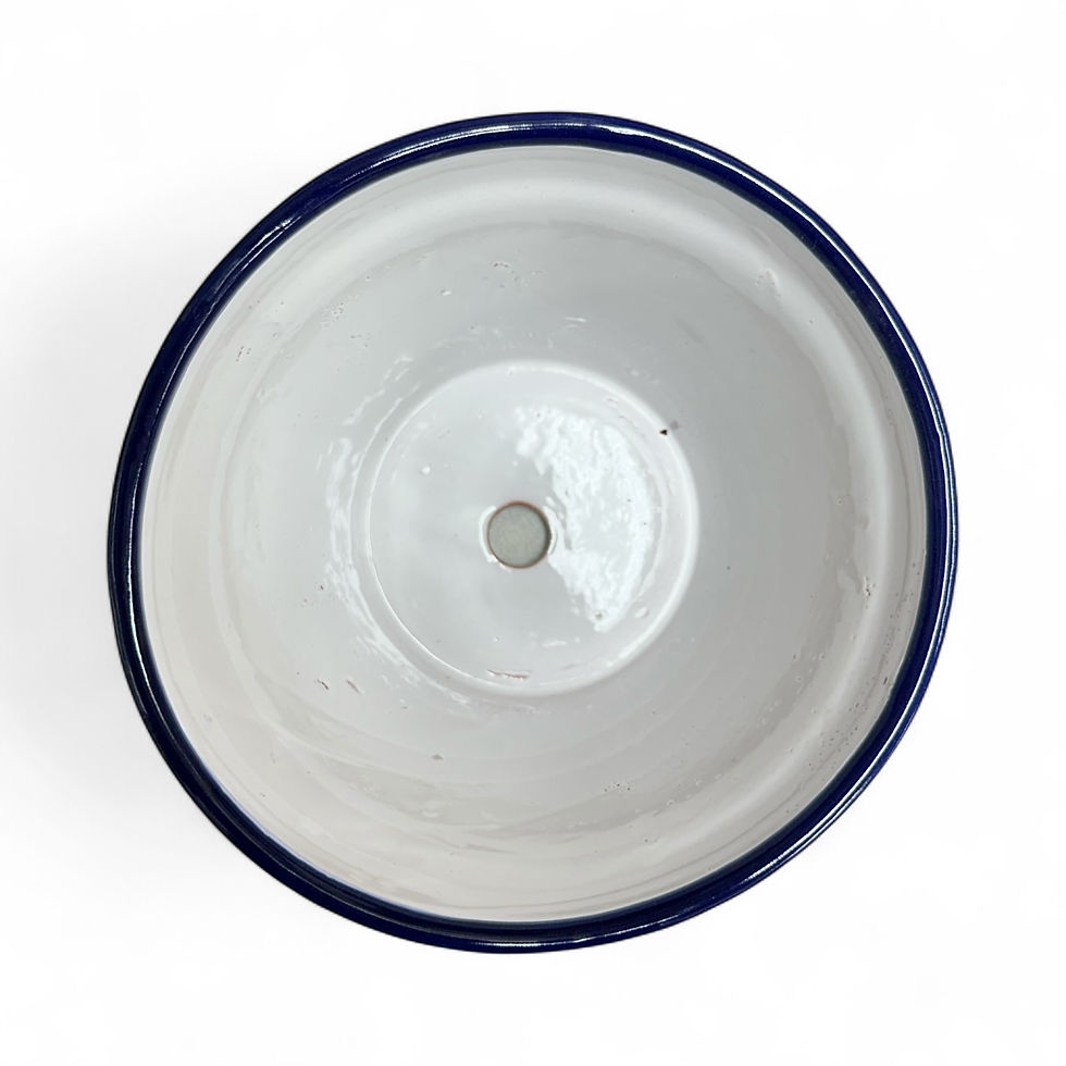 Thumbnail: Traditional Handmade Talavera Set of 4 Pot | Cobalt Blue & White Color 