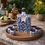 Thumbnail: Talavera Tequila Decanter With 6 Shot Glasses Hand Painted Blue Bar Set Decor