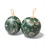 Thumbnail: Hand-Carved Green Jícara Christmas Ornaments Set of 2 