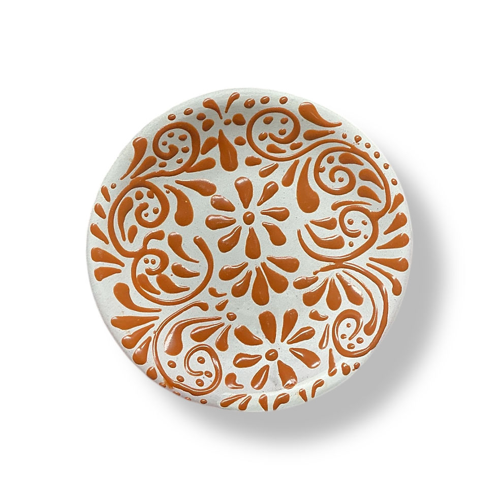 Thumbnail: Talavera Mug and Plate Set | Lead Free | Brown & White