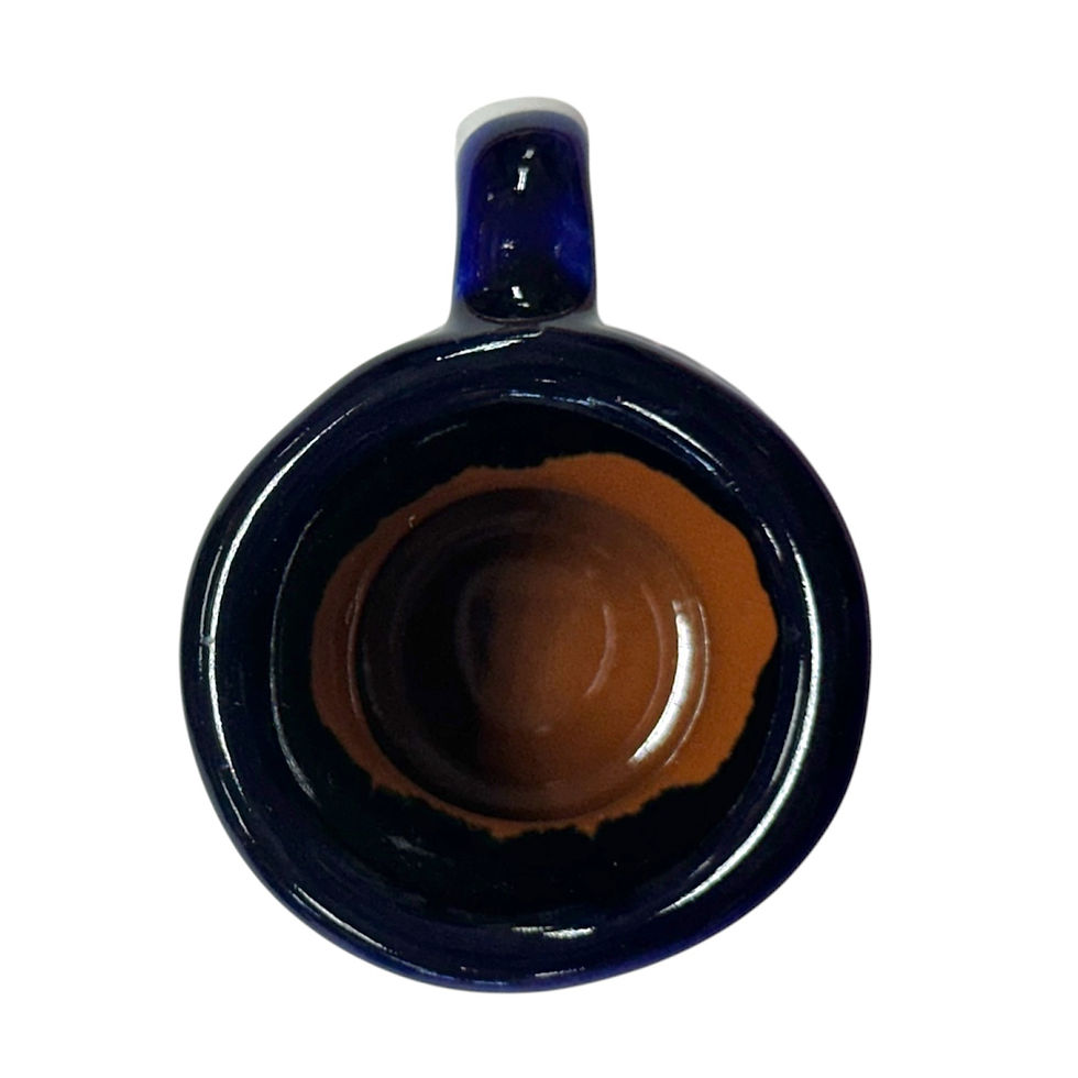 Thumbnail: Talavera Mini Jarrito Shot Glass (Set of 12) | Cobalt Blue & White | Lead Free
