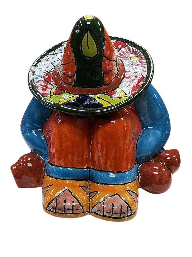 Thumbnail: Talavera Mexican Sleeping Man Succulent Planter Handcrafted Ceramic Planter 
