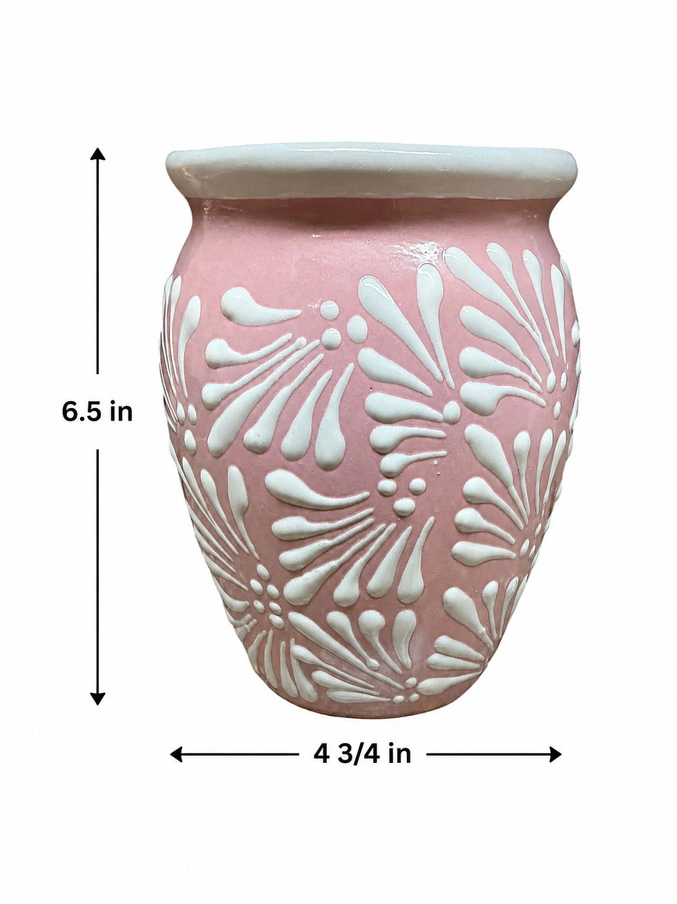 Thumbnail: Set of 6 Hand Painted Pink Talavera Flower Vases