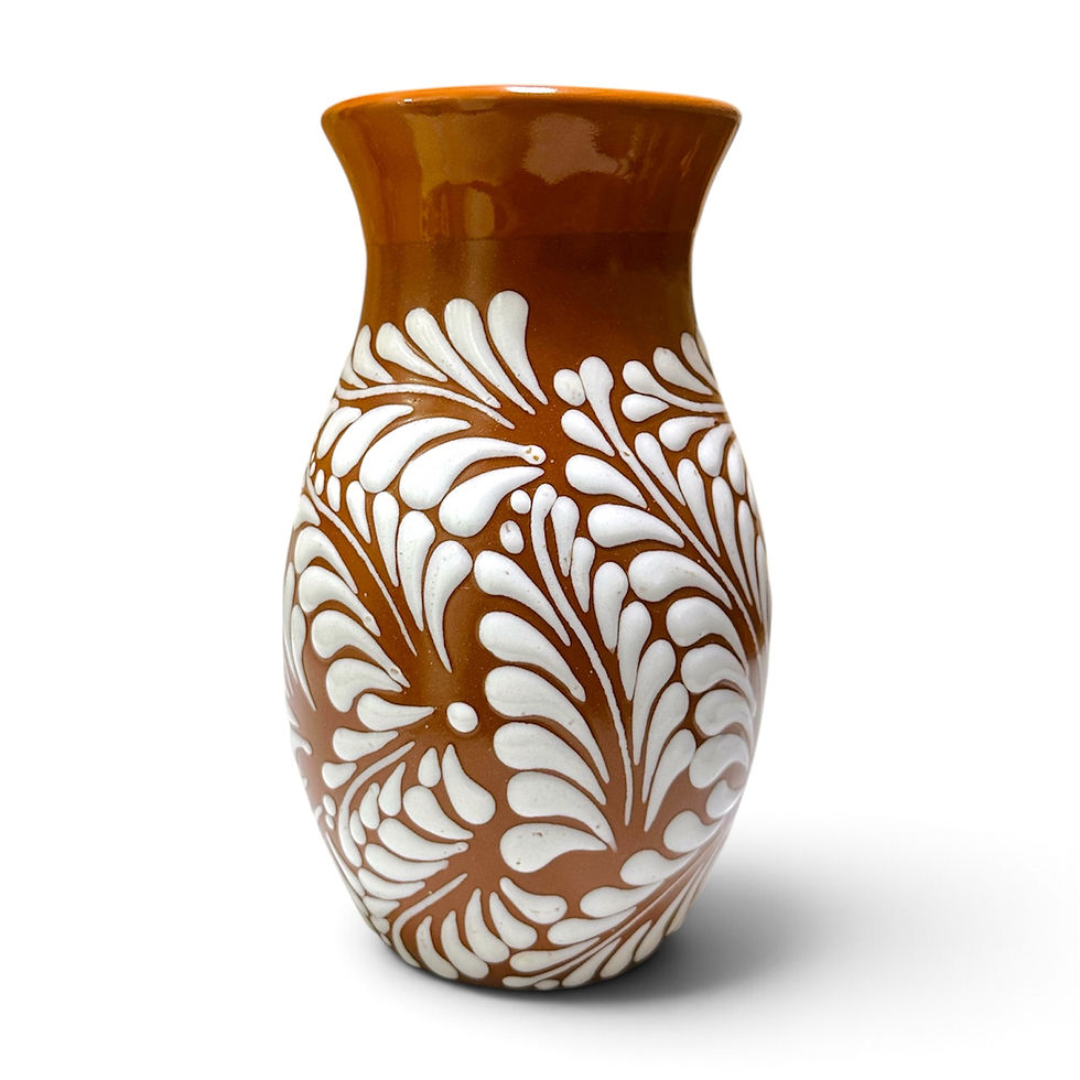 Thumbnail: Hand-Painted Catrina Ceramic Vase – Mexican Folk Art Floral Vase