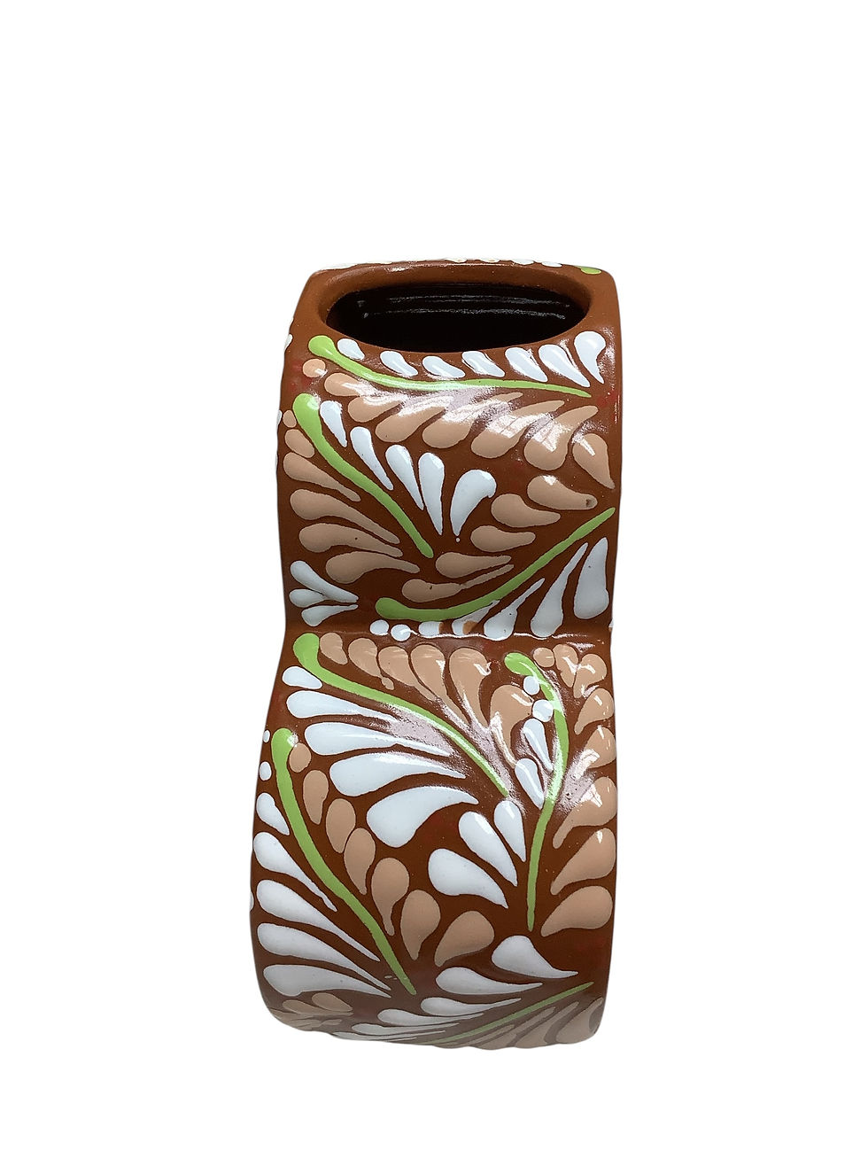Thumbnail: talavera heart vase | brown & multicolor | 7x7” | lead free