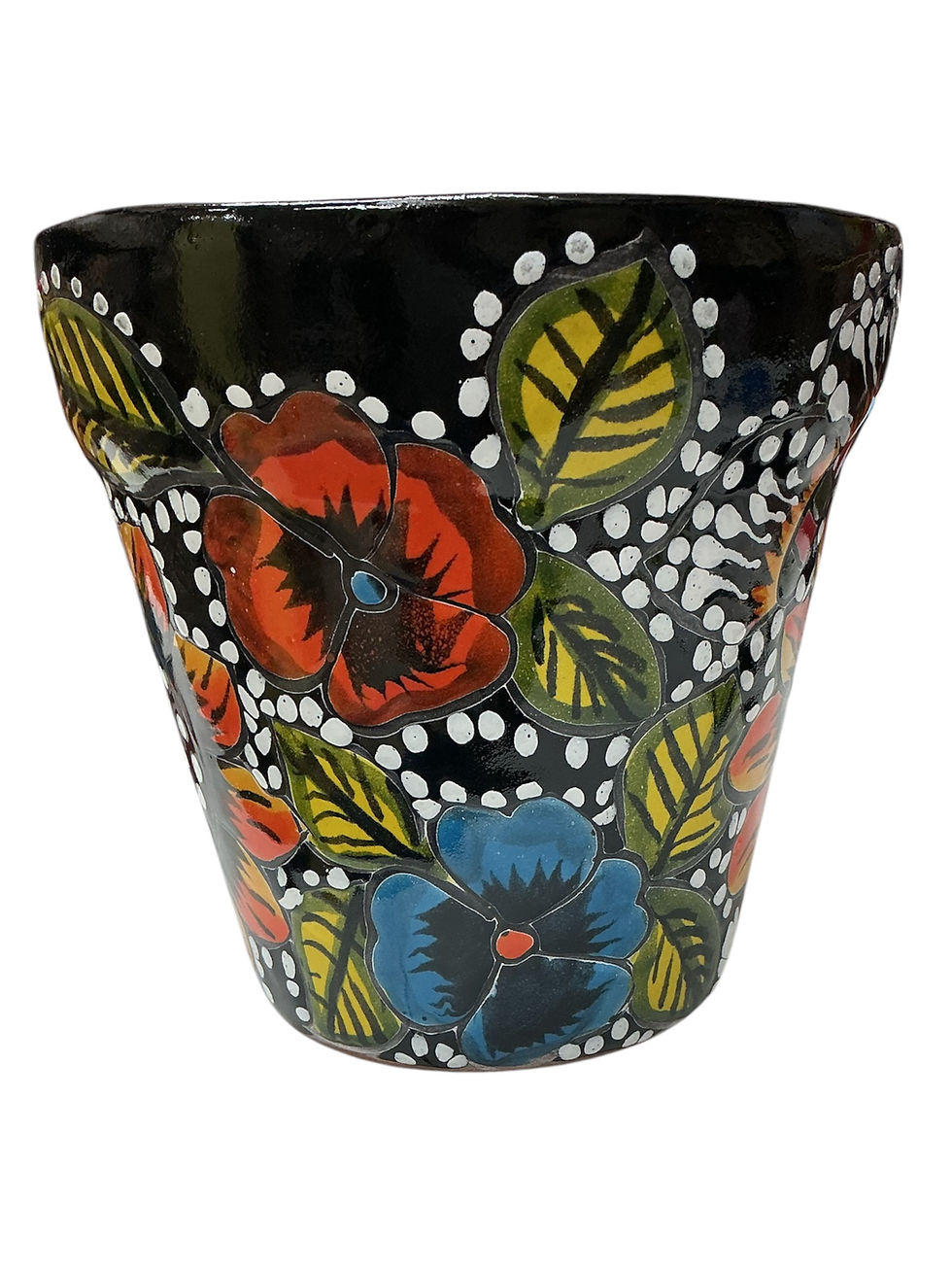 Thumbnail: Talavera Planter | Garden Accent | Black Multi Color