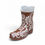 Thumbnail: Handmade Talavera Flower Vase Boot | brown & White Rim