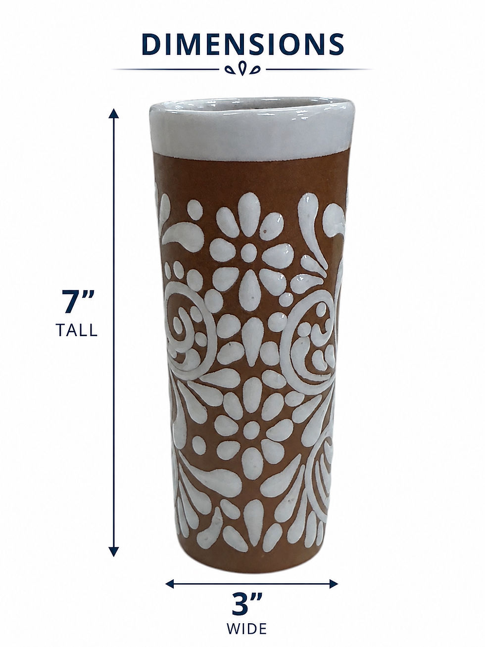 Thumbnail: Set of 12 HandPainted Talavera Flower Vases | Brown & White