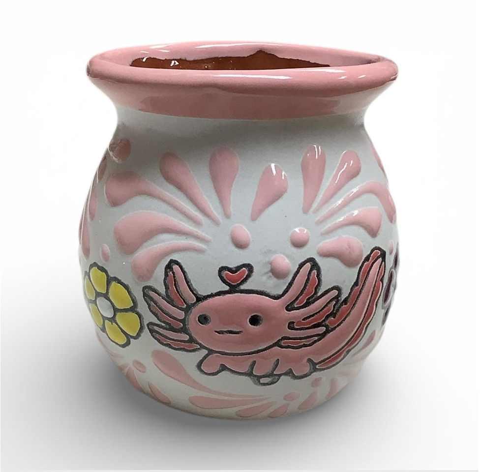Thumbnail: Talavera Axolotl Mug | Pink & Soft white | Dishwasher and Microwave Safe | Lead 