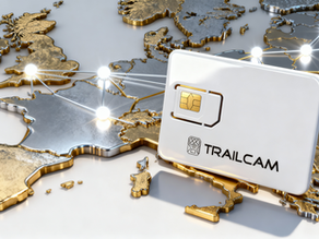 Trailcam Wildkamera Simkarte auf Europakarte.