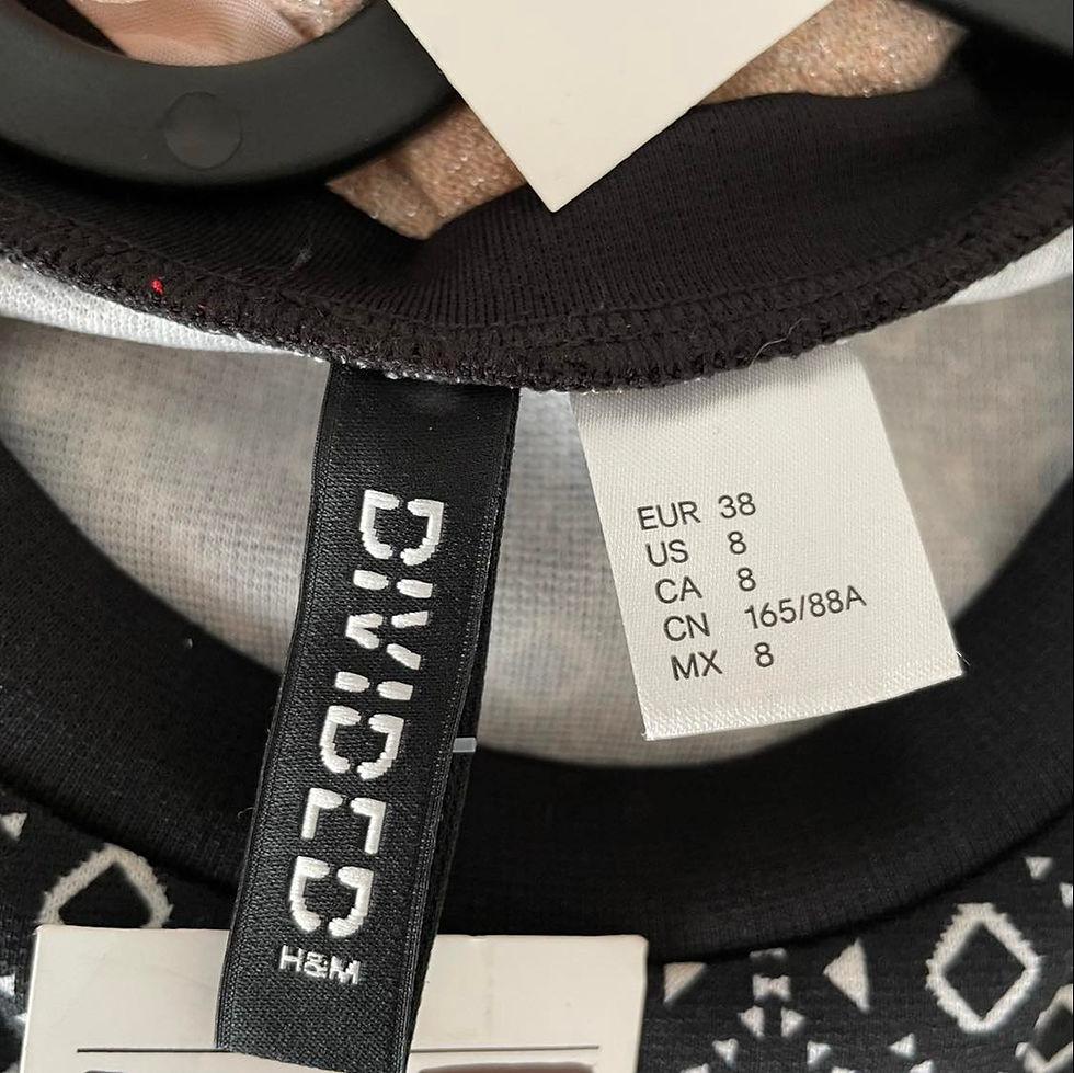 Thumbnail: H&M Black & White Dress - WITH TAG