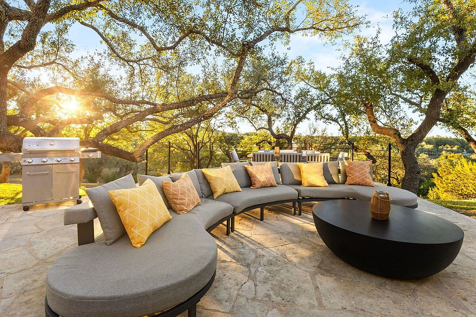 Outdoor Dining with Hill Country Views