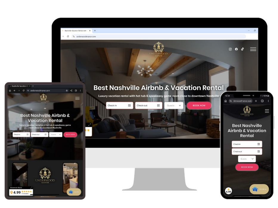 Underwood Manor Direct Booking Website