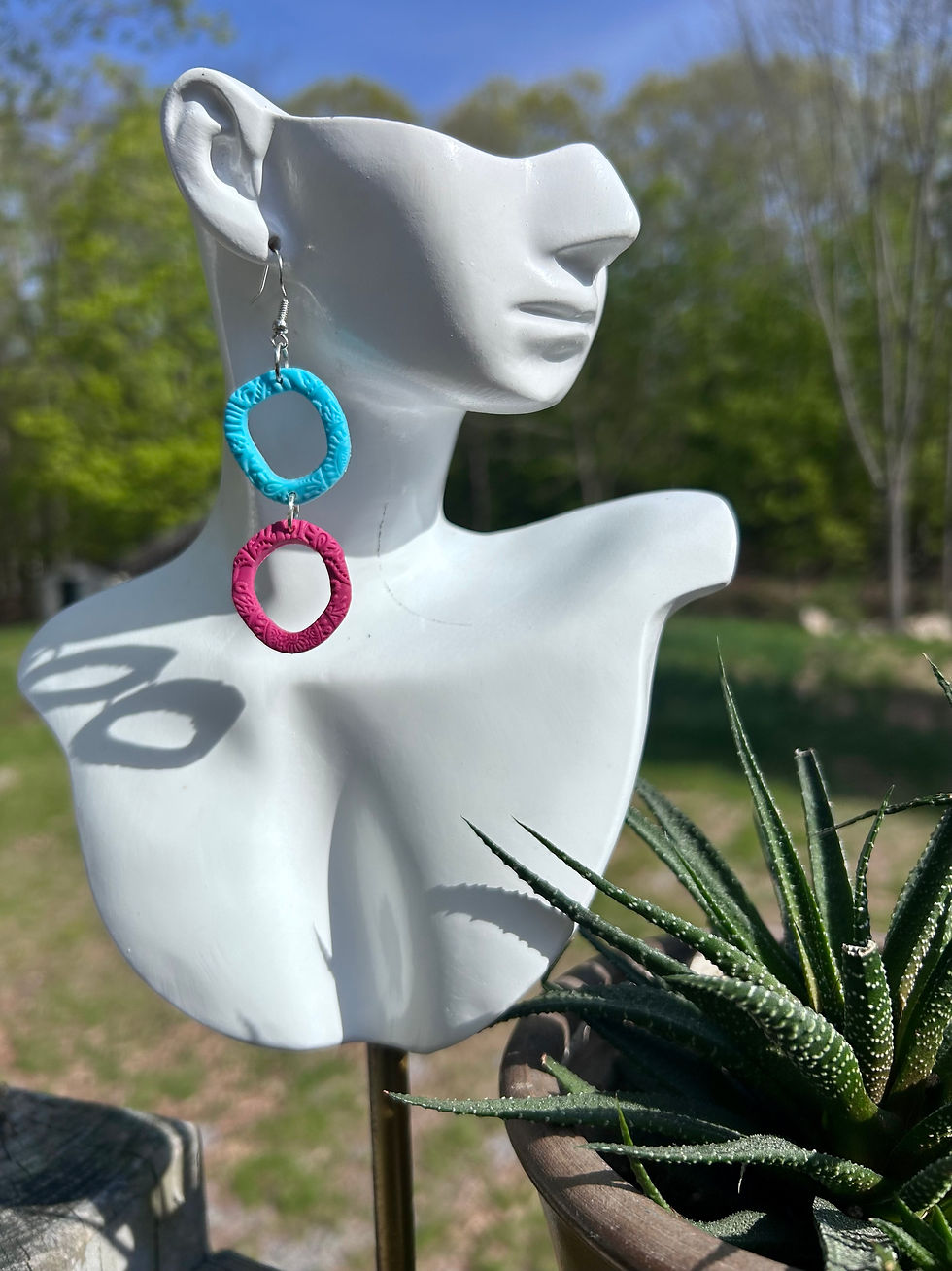 Turquoise and Magenta Double Round
