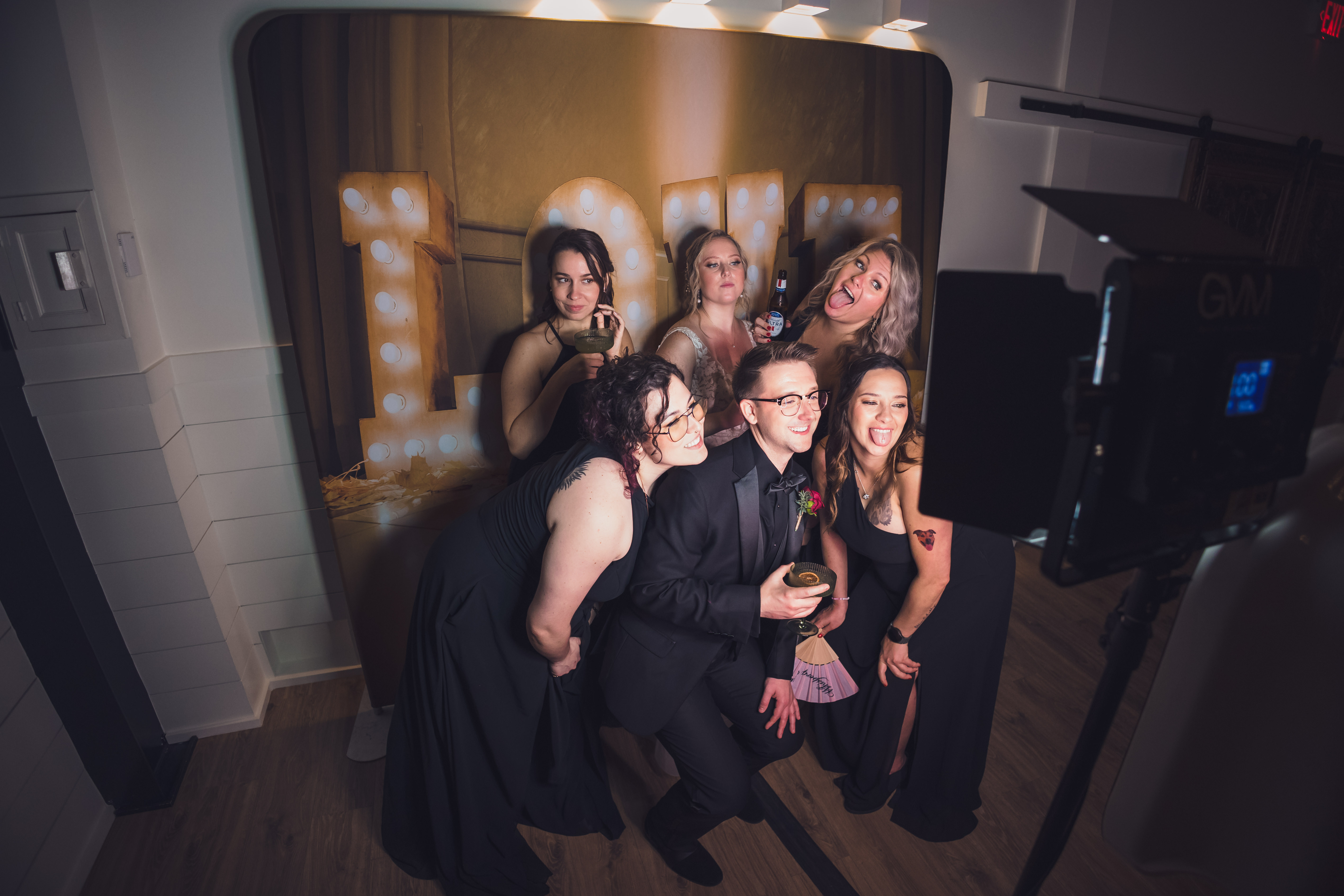 Elegant photo booth setup