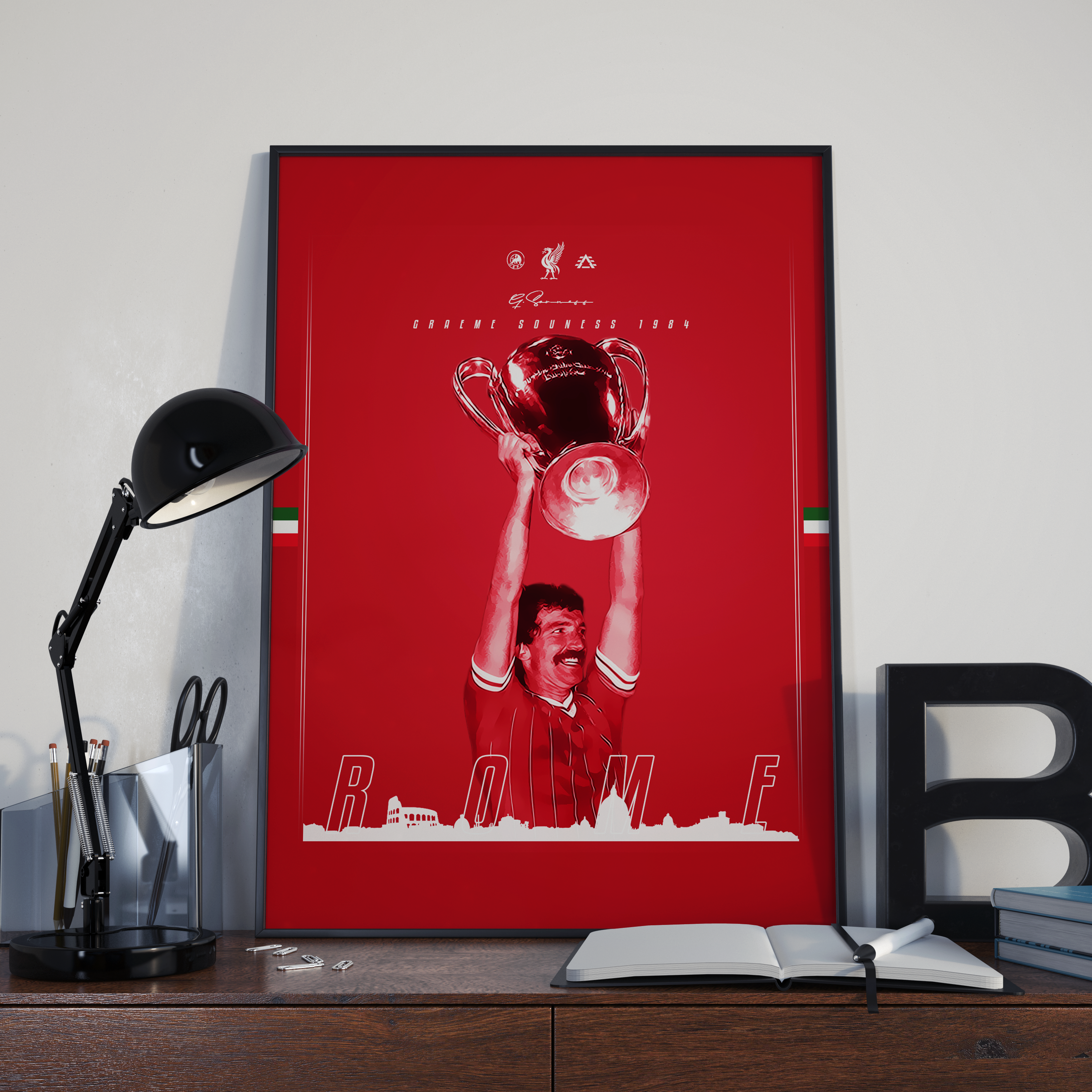 Souness in Roma A4 Poster