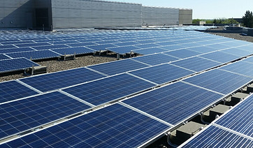 Multiple rows of solar panels