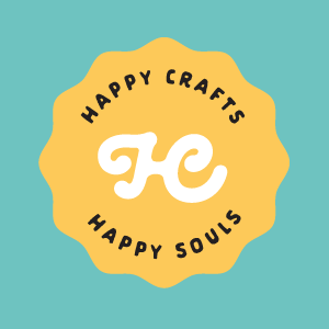 happy crafts badge yellow