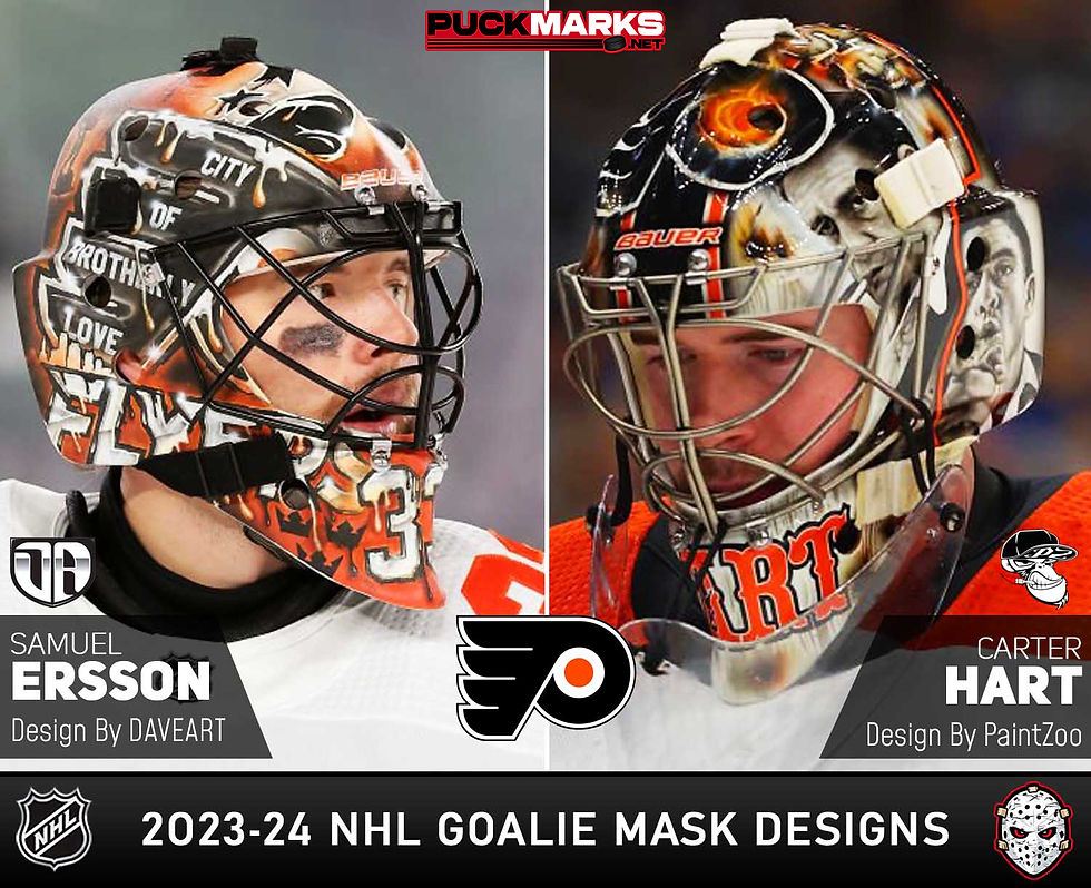 Flyers-NHL Goalie Mask Design 2023-24 Art History