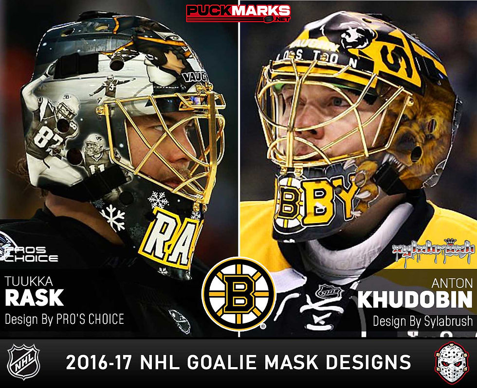 Bruins-NHL Goalie Mask Design 2016-17 Art History