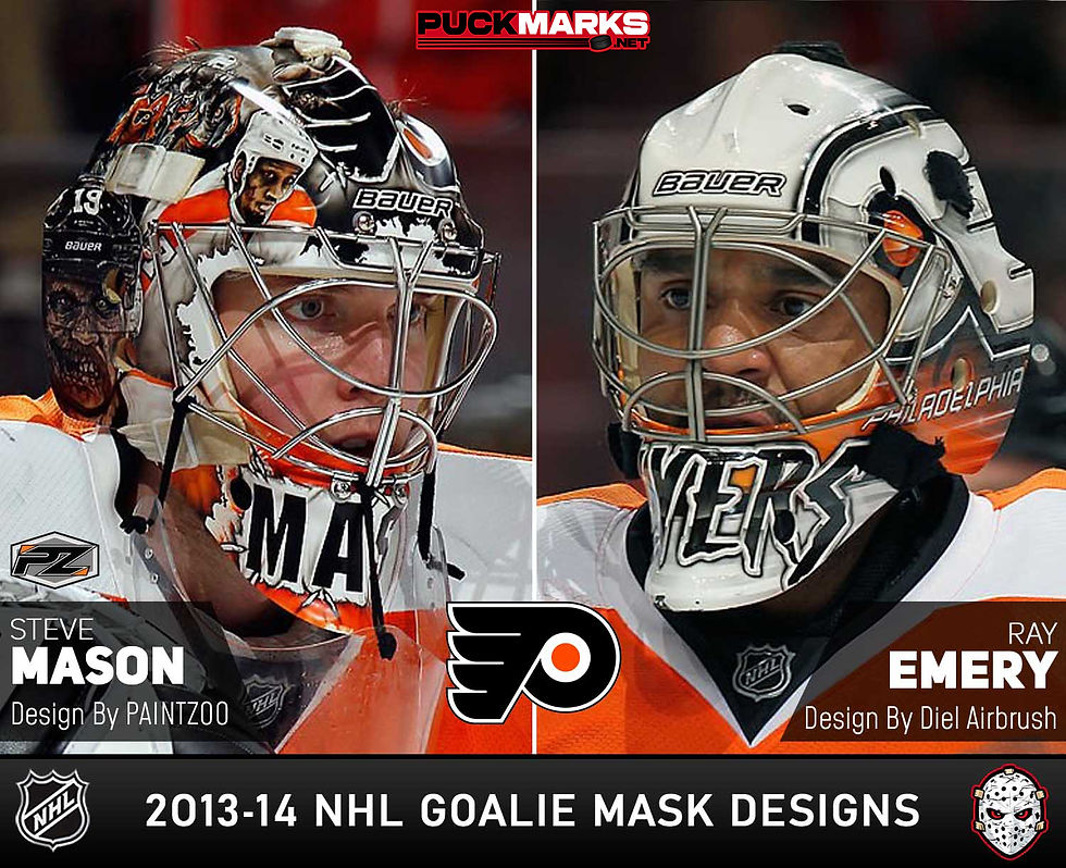 Flyers-NHL Goalie Mask Design 2013-14 Art History