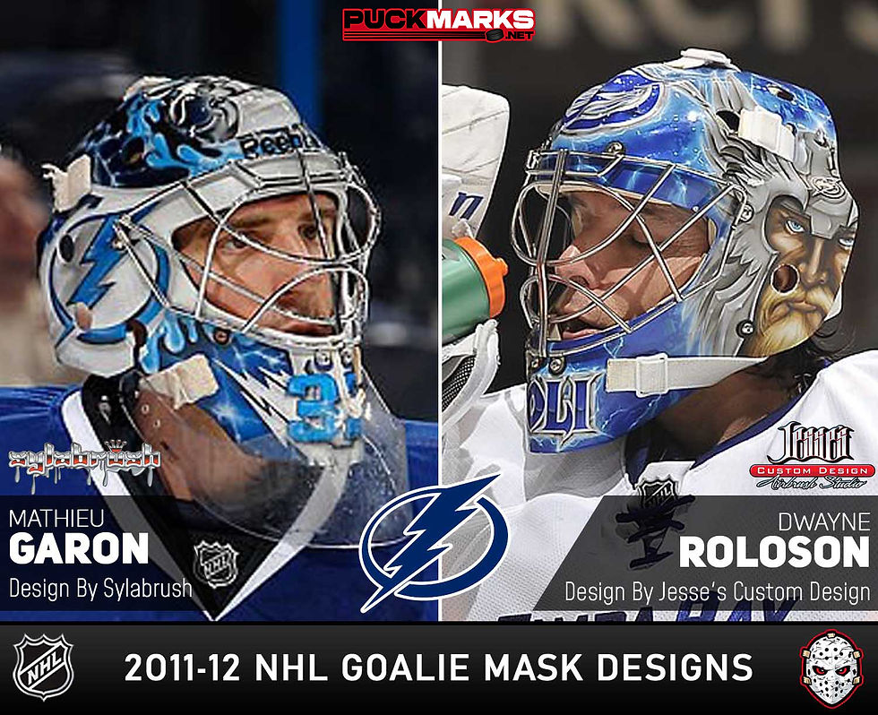 Lightning-NHL Goalie Mask Design 2011-12 Art History