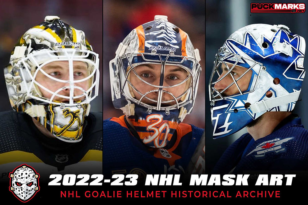 2022-23 NHL Mask Designs - Goalie Helmet Art Historical Archive Database